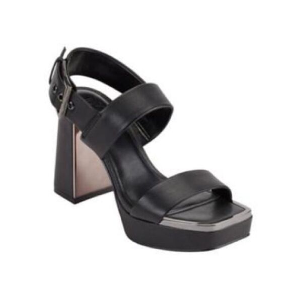 DKNY Bibiana Slingback Platform Sandals Ankle-Strap Block Heel, pumps, shoes 11 - Picture 4 of 11